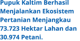Pupuk Kaltim Berhasil Menjalankan Ekosistem Pertanian Menjangkau 73.723 Hektar Lahan dan 30.974 Petani.