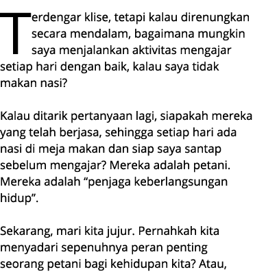 Terdengar klise, tetapi kalau direnungkan secara mendalam, bagaimana mungkin saya menjalankan aktivitas mengajar seti...