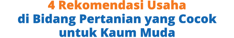4 Rekomendasi Usaha di Bidang Pertanian yang Cocok untuk Kaum Muda