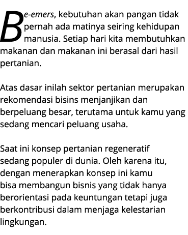 Be emers, kebutuhan akan pangan tidak pernah ada matinya seiring kehidupan manusia. Setiap hari kita membutuhkan maka...