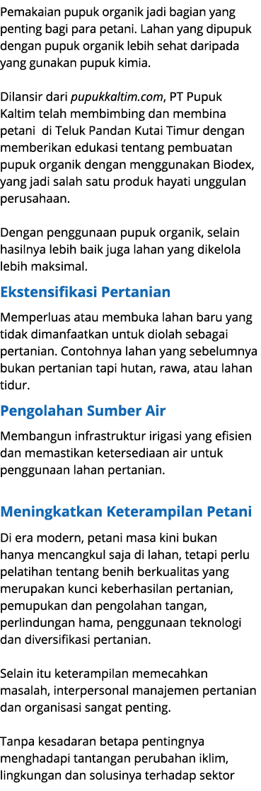 Pemakaian pupuk organik jadi bagian yang penting bagi para petani. Lahan yang dipupuk dengan pupuk organik lebih seha...