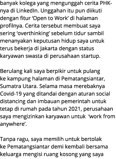 banyak kolega yang mengunggah cerita PHK nya di LinkedIn. Unggahan itu pun diikuti dengan fitur ‘Open to Work’ di hal...