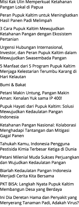 Misi Kak Ulin Memperkuat Ketahanan Pangan Lokal di Papua Peran Pupuk Kaltim untuk Meningkatkan Hasil Panen Padi Melim...