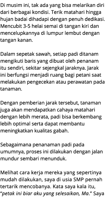 Di musim ini, tak ada yang bisa melarikan diri dari berbagai kondisi. Terik matahari hingga hujan badai dihadapi deng...